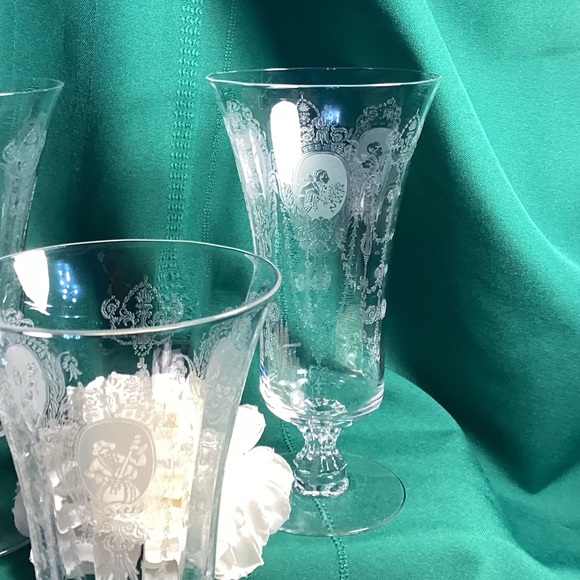 5 - Ice Tea Glasses Minuet by Heisey - Picture 3 of 8